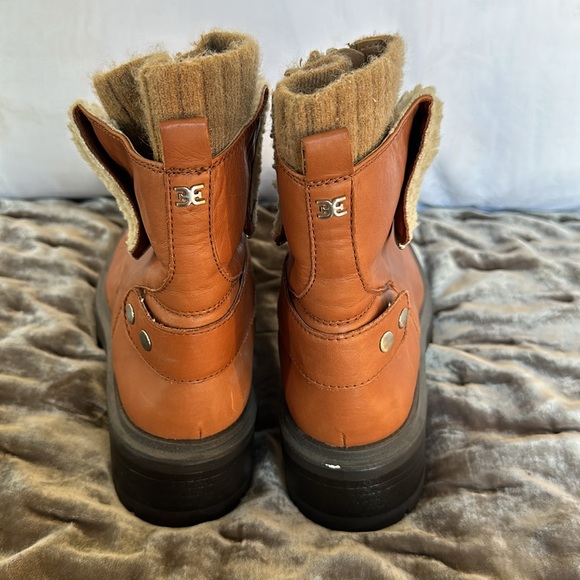 Sam Edelman Chunky sole, brown leather boot. - Picture 4 of 5